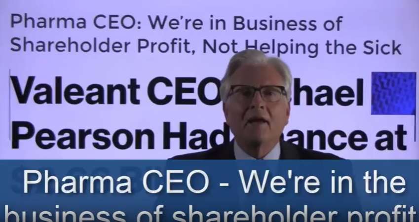 Pharma CEO: We’re in the business of shareholder profits. Not..